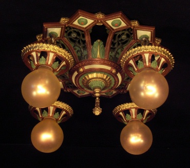 Isco 4 Bulb Art Nouveau Light Fixture